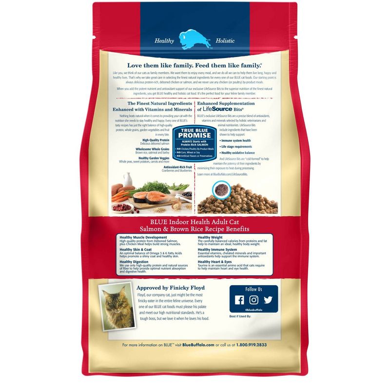 Blue Buffalo Tastefuls with Salmon Indoor Natural Adult Dry Cat Food, 2 of 9