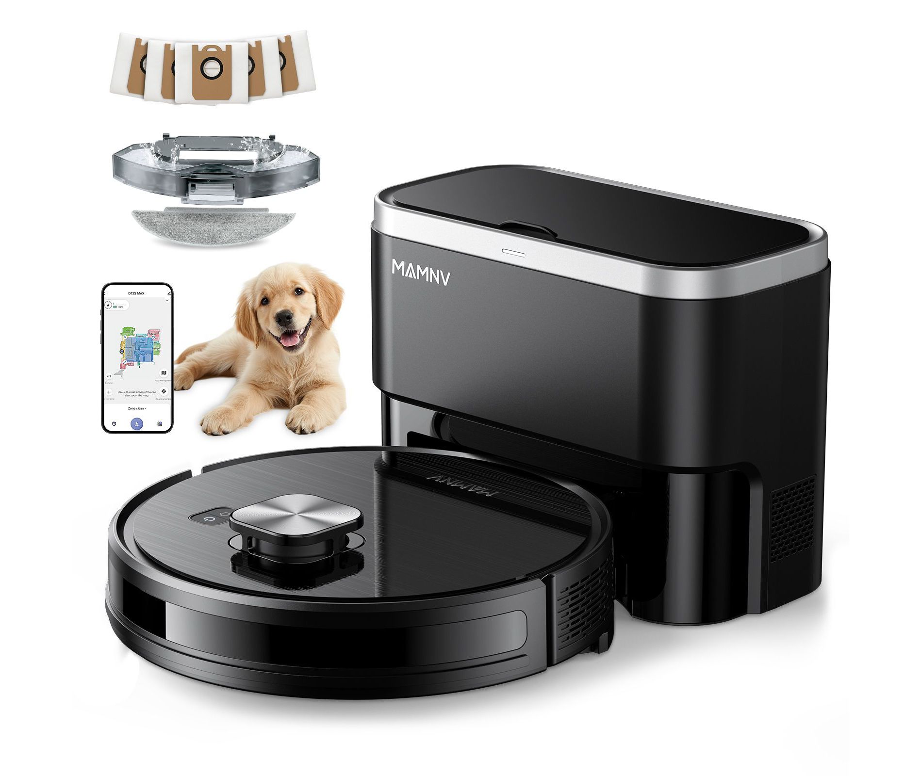 Teendow 3-in-1 Robot Vacuum and Mop,11500 Pa,Robotic Vacuum with Smart LiDAR Navigation, 90 Day Self-Emptying,160 Min Runtime,App/Alexa/Voice Control