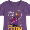 Girls' - Frozen 2 - She's Elsa, I'm Anna Fitted Short Sleeve Graphic T-Shirt - 2 of 4