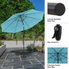 Nature Spring Easy Crank Patio Umbrella with Auto Tilt - 10', Blue - 4 of 4