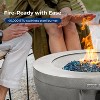 SereneLife Propane Gas Fire Pit - Round, 40k BTU - 4 of 4