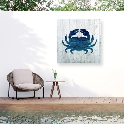"Gypsy Sea Blue Crab" Outdoor Canvas