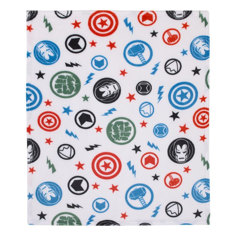 Marvel The Avengers Red, White, and Blue Super Soft Baby Blanket, 3 of 5