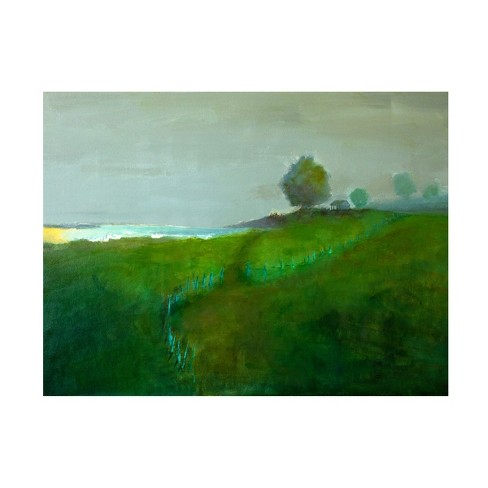 Trademark Fine Art - Jan L. Waldron Blue Fence Canvas Art - 19 X 14 ...