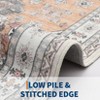 Coucheta boho Vintage Rug - Washable, Non-Slip Low-Pile Floral Accent Carpet for Home & Office - 4 of 4
