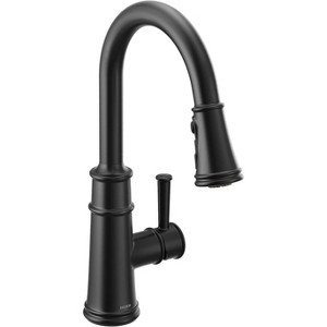 Moen 7260BL Belfield One-Handle Pulldown Kitchen Faucet Featuring Power Boost and Reflex, Matte Black - 1 of 1