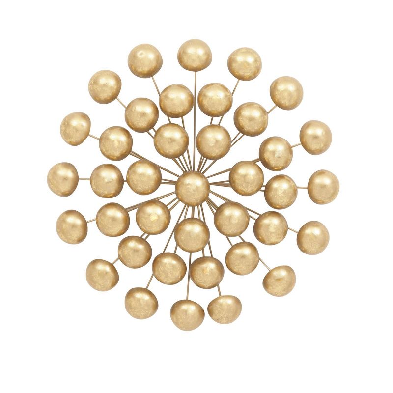 Metal Starburst Wall Decor with Orb Detailing Gold - Olivia &#38; May, 1 of 15