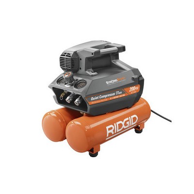 Ridgid ZROF45200SS 1.6 HP 4.5 Gallon Oil-Free Pontoon Air Compressor Manufacturer Refurbished