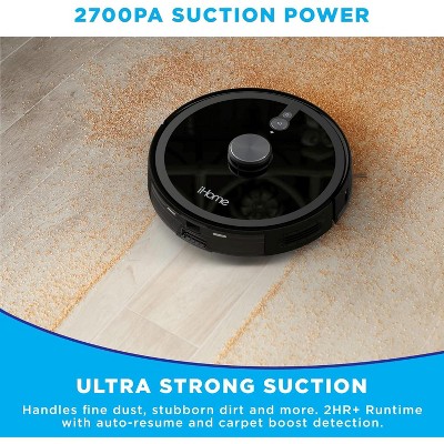 iHome iHRVS1PRO-3BLK-RB AutoVac Nova S1 Pro Self Empty LIDAR Mapping, 150 Min Runtime, Strong Suction Robot Vacuum - Certified Refurbished Grade B