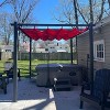 PURPLE LEAF Pergola Outdoor Retractable Pergola with Sun Shade Canopy Patio Metal Grape Trellis Pergola Grill Shelter Pergola for Porch Garden Yard - 3 of 4