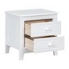 HDZNVF 2 Drawer Nightstand for Bedroom, Mid Century Retro Bedside Table with Classic Design, White - 4 of 4