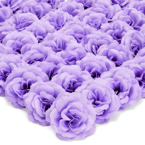 Scceatti Fall Flowers Artificial for Decoration 2Pcs Fake Wild Flowers Silk  Flowers Indoor Purple Artificial Flower Latex Real Bridal Wedding Bouquet