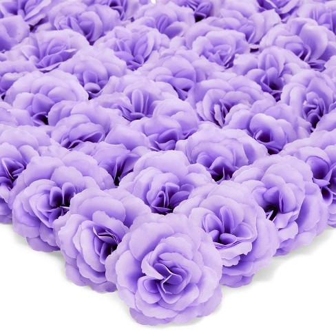 Juvale 50 Pack Light Purple Artificial Flowers For Decoration, 3 Inch  Stemless Silk Cloth Roses For Wall Decor, Wedding Receptions, Spring Decor  : Target