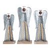 Transpac Metal 20 in. Silver Christmas Beaded Angel Decor Set of 3 - 3 of 4