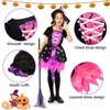 Garvee Witch Costume Halloween for Girls,Witch Costume Sparkle Witch Dress for Kids Fairy Tale Dress-Up Party - 2 of 4