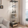 KTMBDW Display Cabinet with Drawer, 4-Tier Curio Cabinet with Lock, Tempered Glass Storage Case for Living Room Bedroom - 3 of 4