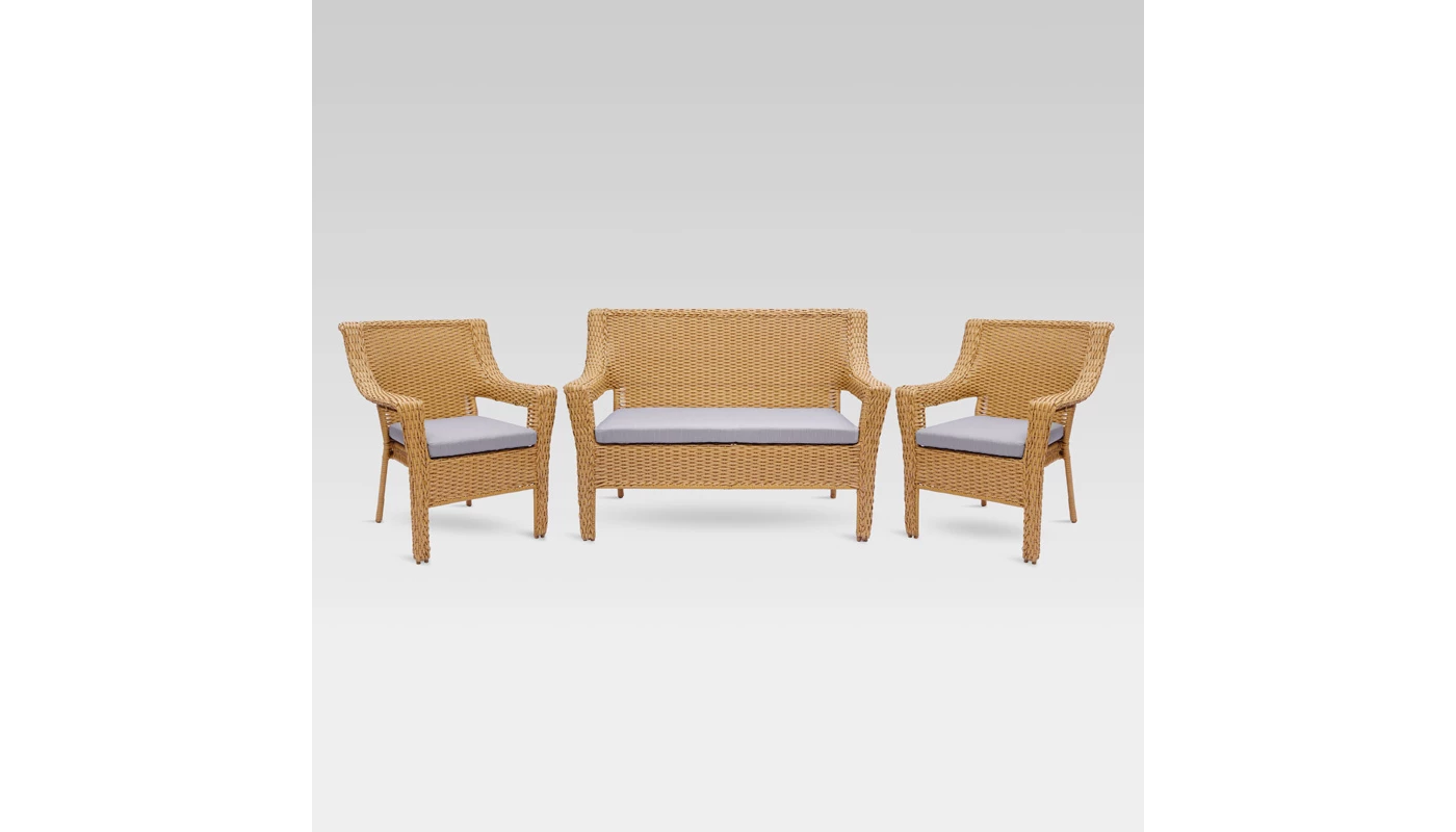 Southcrest 3pc All-Weather Wicker Stacking Patio Set - Thresholdâ¢ - image 1 of 3