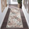 Washable Vintage Oriental Rug Non Slip Low Pile Rug Soft Throw Floor Cover Retro Foldable Indoor Carpet for Living Room Bedroom Playroom Nursery - 2 of 4