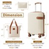 3/4 PCS ABS Lightweight Hard Shell Luggage Set with Spinner Wheels and TSA Lock - ModernLuxe - 2 of 4