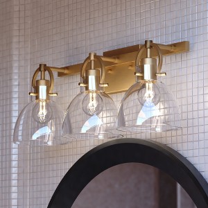 VAXCEL Ogden Contemporary Bathroom Vanity Light Fixture Clear Glass - 1 of 4