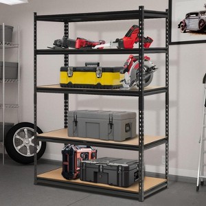 Heavy Duty Garage Shelving Units,5-Tier Adjustable Storage Shelves,Loads 2000 LBS, Metal Storage Utility Rack Shelf Unit - 1 of 4