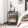 Nightstand,  Side Tables, End Tables with Adjustable Mesh Shelves - 3 of 4
