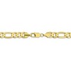 Black Bow Jewelry Men's 8.75mm, 10k Yellow Gold, Concave Figaro Chain Bracelet - 3 of 4