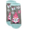 Memoi Women's No Place Like Gnome For The Holidays Low-Cut Non-Skid Socks Med Gray Heather 9-11 - 4 of 4