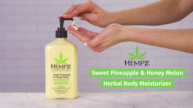 Hempz Herbal Body Lotion - Hydrating Sweet Pineapple and Honey Melon, 2 of 5, play video
