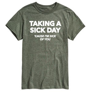 Men's - Instant Message - Taking A Sick Day Short Sleeve Graphic T-Shirt - 1 of 4