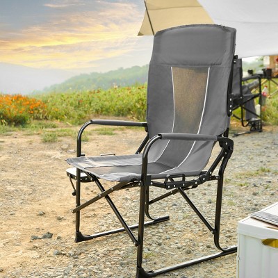 1 Piece Heavy Duty Camping Directors Chair,Oversized Portable Folding Chair with Side Pocket,Portable Camping Chair for Beach,Fishing-Coolbibila
