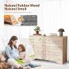 VINGLI 55" W Solid Wood Dresser 8 Drawer, Unfinished Chest for Color DIY - 3 of 4