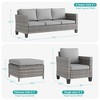 Sonkuki 5-Piece Outdoor Patio Conversation Sofa Set Rattan Wicker Patio Furniture Set with Cushions, Widen Armrest - 2 of 4