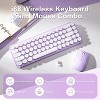 i68 Wireless Typewriter Keyboard and Mouse Combo, 2.4GHz Cordless Connection, Retro Aesthetic Round Keycaps for Tablet, Phone, PC and Win/Mac/Android - 3 of 4