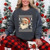 Simply Sage Market Ugly Sweater Santa Face Garment Dyed Sweatshirt - 2 of 4