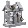 Northlight Lighted Snowy House Christmas Decoration - 11" - Gray - 4 of 4