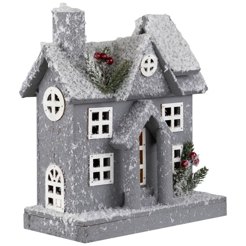 Northlight 11" Lighted Snowy House Christmas Tabletop Decoration, 4 of 7