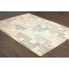 Oriental Weavers Pasargad Home Carson Collection Fabric Ivory/Multi Stripe Pattern- Living Room, Bedroom, Home Office Area Rug, 6' 7" X 9' 2" - 3 of 4