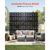VEVOR Metal Privacy Screen, 47" W x 72" H, Outdoor Privacy Screens 5-Panel, Freestanding Outdoor Divider with Stand, Black - 3 of 4
