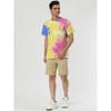 Lars Amadeus Men's Summer Tie-Dye Design Tee Short Sleeves Hip Hop Printed T-Shirt - 4 of 4