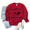 Simply Sage Market Women's Graphic Sweatshirt Yellowstone Fluffy Cows - image 3 of 4