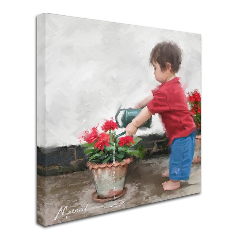 Trademark Fine Art -The Macneil Studio 'Boy with Watering Can' Canvas Art, 1 of 4