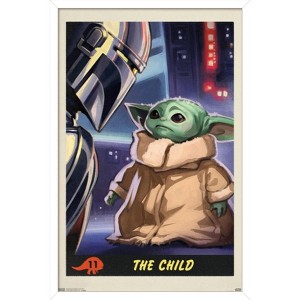 Trends International Star Wars: The Mandalorian - Child Number 11 Framed Wall Poster Prints - 1 of 4