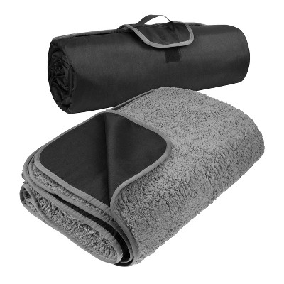 Tirrinia Outdoor - Oriented, Waterproof and Fleece - Lined Foldable Camping Blanket, Ideal for Stadium Use to Keep Warm - Standard Style
