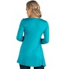 24seven Comfort Apparel Womens Long Sleeve Solid Color Swing Style Flared Maternity Tunic Top - 3 of 4