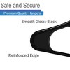 Heshberg Plastic Hangers with Hooks Black 50 Pack - 4 of 4
