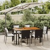vidaXL Garden Dining Set Black PE Rattan 7 piece set Modular - 2 of 4