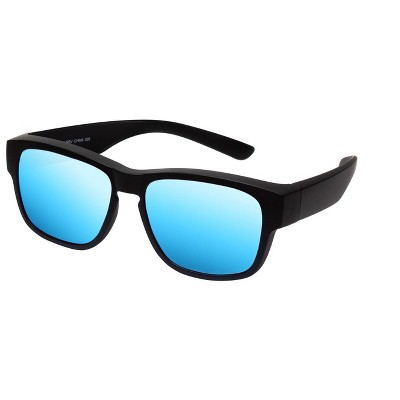 Calabria 9018 Small Polarized Fitover Sunglasses Matte Cheetah Blue & Smoke Grey