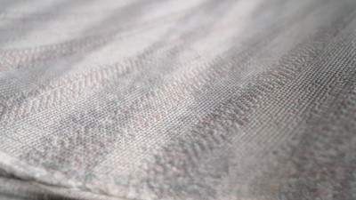 Modern Stripe Gray and Ivory Synthetic 3' x 5' Area Rug