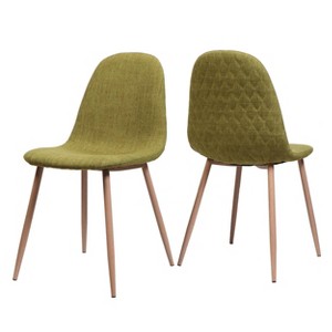 Set of 2 Caden Mid Century Dining Chair Green - Christopher Knight Home